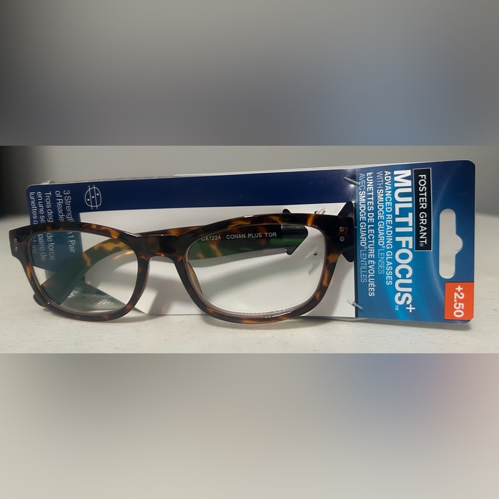 Forester Grant Multi Focus Reading Glasses — 2.50+ — Tortoise